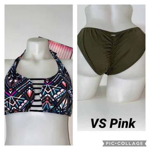 🔥Victoria Secret pink swimsuit set 2PC L/S New - Picture 1 of 10